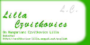 lilla czvitkovics business card